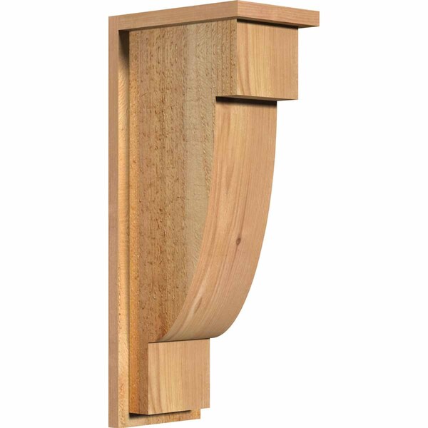 Ekena Millwork Alpine Rough Sawn Corbel w/Backplate, Western Red Cedar, 8"W x 12"D x 28"H COR08X12X28ALP01RWR - main